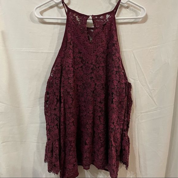 Skies Are Blue Lia Cold Shoulder Lace Blouse - Picture 7 of 16